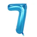32 Zoll blauer Folienballon Nummer 7 für Geburtstage und Hochzeitsdekoration - 40 Zoll Blau Nummer 7