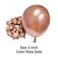 5-Zoll dicker metallischer roségoldener Latexballon für Hochzeits- und Partydekoration - 100er Pack / Roségold / 5 Zoll