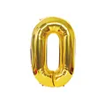 Large 40 inch gold foil balloon number 0 for festive birthday party event decorations - Number 0 (Slim Version) / 40 Inch / Gold