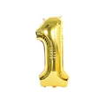 Large 40-inch gold number 1 aluminum foil balloon for birthday party decoration - Number 1 (Slim Version) / 40 Inch / Gold