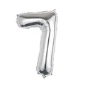 Large 32 inch silver foil number 7 balloon for birthday and wedding party decoration - Number 7 Style / 32 inch / Silver