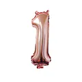 Grand ballon chiffre 1 en aluminium or rose de 32 pouces pour décor de fête et mariage - Style Mince Chiffre 1 / 32 pouces / Or rose