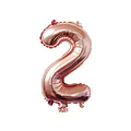 Ballon chiffre 2 en aluminium or rose 32 pouces pour anniversaire et décor de fête - Style Mince Chiffre 2 / 32 pouces / Or rose