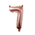 Grand ballon chiffre 7 en aluminium or rose métallique 32 pouces pour décoration - Style Mince Chiffre 7 / 32 pouces / Or rose