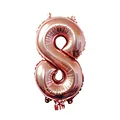 Ballon chiffre 8 en aluminium or rose 32 pouces pour fête et anniversaire - Style Numéro 8 / 32 pouces / Or rose