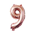 Grand ballon chiffre 9 en or rose de 32 pouces pour les fêtes et décors de mariage - Style Numéro 9 / 32 pouces / Or rose