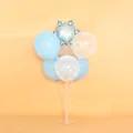 Assorted blue and white snowflake balloons on a transparent table float stand for Christmas - Mini Snowflake Table Float