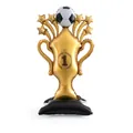 Grande palloncino a forma di trofeo per feste di calcio, 82x150 cm, finitura dorata. - Grande Trofeo di Calcio in Piedi (Sfuso)