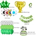 Soccer theme birthday balloon set with trophy and banner for party decoration - Medium Champion Trophy Birthday Banner Set