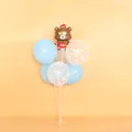 Christmas balloon stand kit with cute bear foil balloon and snowflake latex balloons - Mini Christmas Bear Table Float