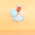 Christmas balloon stand kit with snowflake latex and festive stocking foil balloons - Mini Christmas Sock Table Float