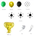 Soccer theme party balloon arch garland kit with gold trophy and football balloons - Green Football Trophy Balloon Arch