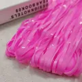 Detailed macro view of vibrant pink metallic fringe curtain for party backdrop decoration - 1*2M / Macaron Pink