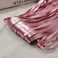 Shiny pink metallic foil fringe curtain with chrome texture for party wall decoration - 1*2M / Rose Gold