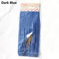 Deep blue DIY tissue paper tassel garland, set of 5 pieces for party and wedding decor. - 5 Pieces / Dark Blue