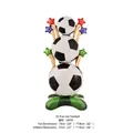 Palloncino in alluminio 3D a forma di calcio per decorazioni di feste a tema sportivo - Grande Base Pila Calcio Pentagramma (Sfuso)