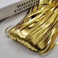 Premium shiny gold metallic fringe tinsel curtain for birthday party background decoration. - 1*2M / Gold