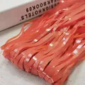 Orange chrome metallic fringe curtain 1x2m for vibrant party backdrop decoration SKU view - 1*2M / Macaron Orange
