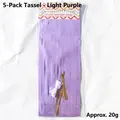 5-pack light purple DIY tissue paper tassels garland for birthday party and wedding - 5 Pieces / Purple
