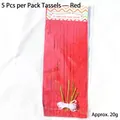 Red tissue paper tassel garland DIY kit with 5 pieces per pack, weighs approx 20g - 5 Pieces / Red