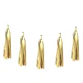 Metallic gold paper tassel garland hanging banner for birthday party and wedding decorations - 5 Pieces / Gold