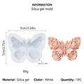 Specifiche del prodotto e dimensioni di uno stampo in silicone a forma di farfalla - Farfalla / Bianco