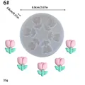 Detailed view of tulip silicone mold with 6.8cm diameter for baking and DIY crafts. - Tulip Style (6)