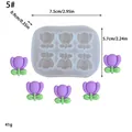 Silicone tulip flower mold for cake decorating and DIY crafts with precise measurements - Oval Tulip Style (5)