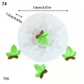 Detalle de molde de silicona en forma de hoja, 7,8 cm, para decoración de pasteles - Estilo 7 Seis Agujeros Hoja