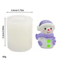 Vista dettagliata con dimensioni e peso per lo stampo in silicone del pupazzo di neve - Stella Pupazzo di Neve