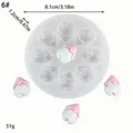 Molde de silicona con flores para decorar pasteles, 8,1 cm de diámetro y 51g de peso - Estilo 6 Ocho Agujeros Camelia Cerezo