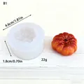 Vista dettagliata dello stampo in silicone a zucca con diametro di 4,6 cm e misure - Stile Zucca (B1)