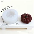 Dettaglio stampo zucca in silicone con dimensioni diametro 1,77 pollici e altezza 0,70 pollici - Stile Zucca (B2)