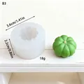 Dettaglio stampo in silicone per mini zucca con dimensioni diametro 3,6 cm e altezza 2,2 cm - Stile Zucca (B3)