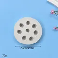 Draufsicht einer runden Silikonform in Himbeerform für DIY Tortendekoration - Himbeere / 8 Kavitäten