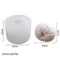 Litschi-Silikonform mit Maßen 4,5x3,5 cm für DIY-Backen und die Kerzenherstellung - Geschälte Litschi Form (2) / 2