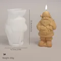 Detaillierte Maße der Weihnachtsmann-Silikonform für DIY-Kerzen und Seifen. - S#