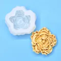 Flower shaped silicone mold for DIY aromatherapy candles and plaster crafts - Rose Flower Style (2391)