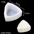 Close-up of large triangle rice ball silicone mold with dimensions 8.5cm and 4.2cm - Large Rice Ball