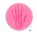 Detailed skeleton hand silicone mold for Halloween DIY cake baking decoration, 20g - Hamsa Hand
