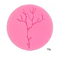 Detailed macro view of 15g pink branch patterned silicone DIY baking mold for Halloween - Tree Branch