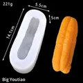 Detailed view of Youtiao shaped silicone mold with dimensions 14.1cm and 221g weight - Large Fried Dough Stick