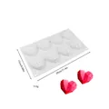 Diamond heart silicone mold dimensions showing 29cm by 17cm size and 112g weight - White Diamond Heart (8 Slots)