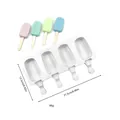 Detailed dimensions of 4-cavity silicone popsicle mold with weight and size info - White Popsicle Pattern (4 Slots)