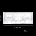 Detailed size and weight specifications for the Christmas themed silicone ice cream mold. - White Christmas Theme (3 Slots)