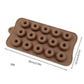 15-cavity donut shaped silicone mold dimensions 20x10.7cm for chocolate cake and baking - 15-Hole Donut Shape (9)