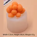 DIY succulent silicone candle mold for crafts, 5.3cm width and 67g weight details. - 3D Succulent Style (Item 6#1) / W 5.3cm x H 5.4cm (67g) / Translucent White
