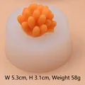 3D succulent silicone mold for DIY candles and soap, size 5.3x3.1cm - 3D Succulent Style (Item 6#4) / W 5.3cm x H 3.1cm (58g) / Translucent White