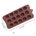 Brown rose flower shape silicone chocolate mold with 15 cavities 21x10.3cm dimensions - 15-Cavity Rose Shape (10)