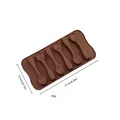 Brown spoon-shaped silicone mold for chocolate and cake making with 6 cavities, 21cm - 6-Cavity Spoon Shape (14)